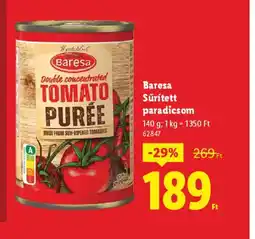 Lidl Baresa Sűrített paradicsom ajánlat