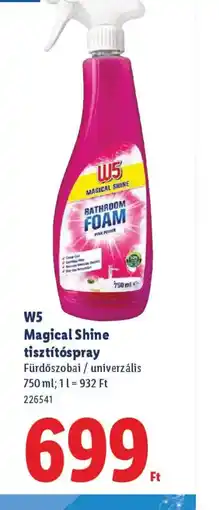 Lidl W5 Magical Shine tisztítspray ajánlat