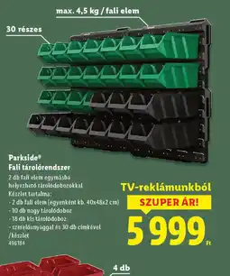 Lidl PARKSIDE Fali tárolrendszer ajánlat