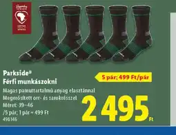 Lidl PARKSIDE Férfi munkászokni ajánlat