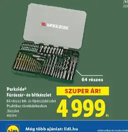 Lidl Parkside Fúrszár- és bitkészlet ajánlat
