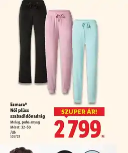 Lidl Esmara Női plüss szabadidőnadrág ajánlat