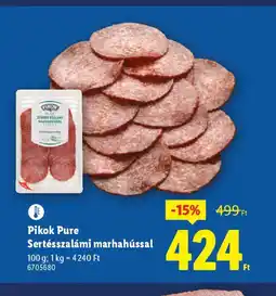 Lidl Pikok Pure Sertésszalámi ajánlat