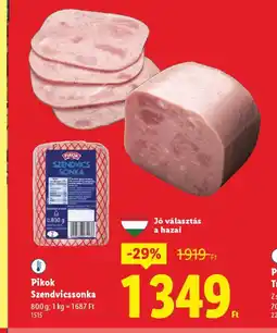 Lidl Pikok Szendvicssonka ajánlat