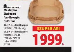 Lidl Masterpro Sütőpapír fritőzöz ajánlat