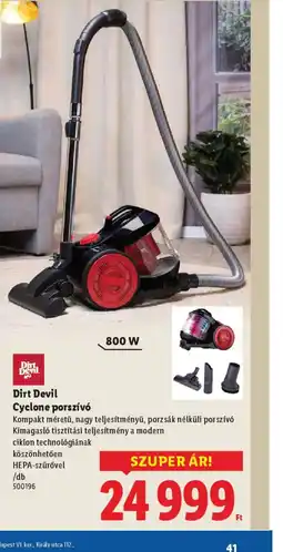 Lidl Dirt Devil Cyclone porszív ajánlat