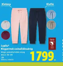 Lidl Lupilu Kisgyermek szabadidőnadrág ajánlat