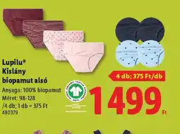 Lidl Lupilu Kislány biopamut als ajánlat