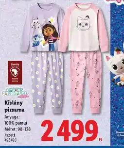 Lidl Kislány pizsama ajánlat