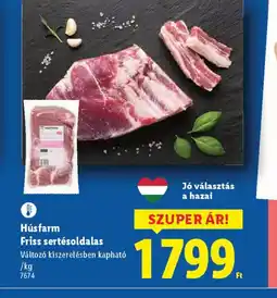 Lidl Húsfarm Friss sertésoldalas ajánlat