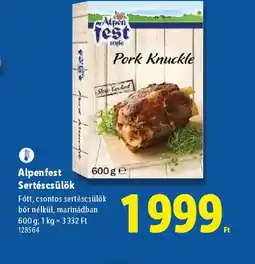 Lidl Alpenfest Sertéscsülök ajánlat