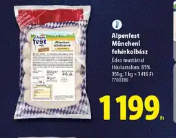 Lidl Alpenfest Müncheni fehérkolbász ajánlat