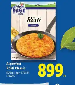 Lidl Alpenfest Rösti Classic ajánlat