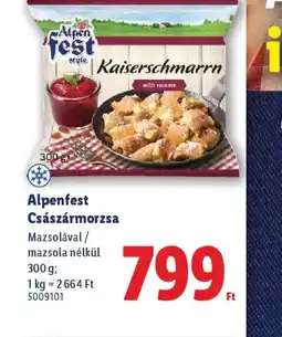 Lidl Alpenfest Császármorzsa ajánlat