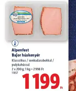 Lidl Alpenfest Bajor húskenyér ajánlat