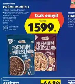 ALDI GOLDEN BRIDGE PRÉMIUM MÜZLI ajánlat