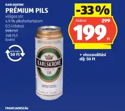 ALDI KARLSKRONE PRÉMIUM PILS ajánlat