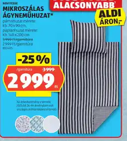 ALDI NOVITESSE MIKROSZÁLAS ÁGYNEMŰHUZAT ajánlat