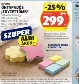 ALDI EXPERTIZ ÖNTAPADS JEGYZETTÖMB ajánlat