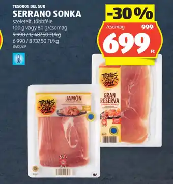 ALDI TESOROS DEL SUR SERRANO SONKA ajánlat