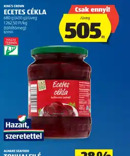 ALDI KING'S CROWN ECETES CÉKLA ajánlat