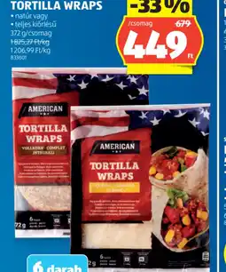 ALDI AMERICAN TORTILLA WRAPS ajánlat