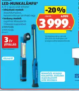 ALDI LED-MUNKALÁMPA ajánlat