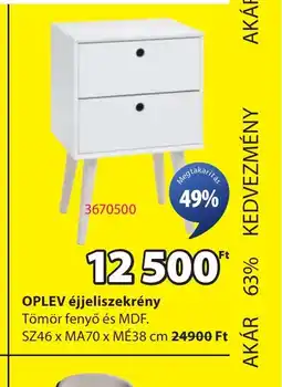 JYSK OPLEV éjjeliszekrény ajánlat