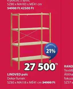 JYSK LINDVED polc ajánlat
