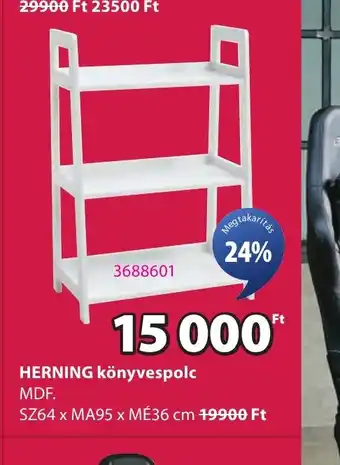 JYSK HERNING könyvespolc ajánlat