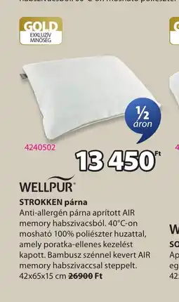 JYSK WELLPUR STROKKEN párna ajánlat