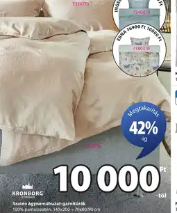 JYSK KRONBORG Szatén ágyneműhuzat ajánlat