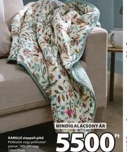 JYSK KAMILLE steppelt pléd ajánlat