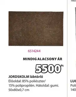 JYSK JORDSSKOLM lábtörlő ajánlat