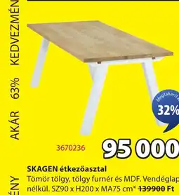 JYSK SKAGEN étkezőasztal ajánlat