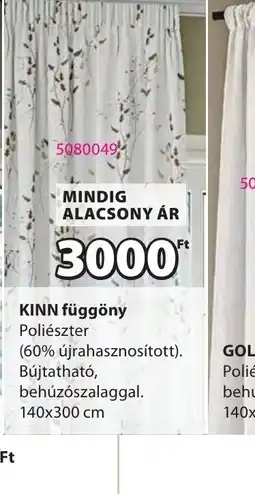 JYSK KINN függöny ajánlat
