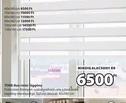 JYSK TOKE duo rols függöny ajánlat
