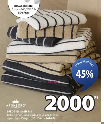 JYSK KRONBORG BREDBYN törölköző ajánlat