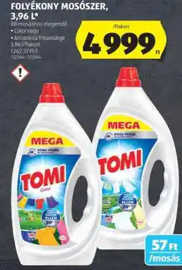 ALDI Folyékony mosószer, 3,96 L ajánlat