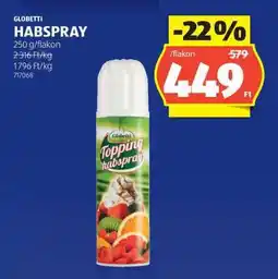 ALDI Globetti Habspray ajánlat