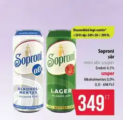 Coop Soproni sör ajánlat