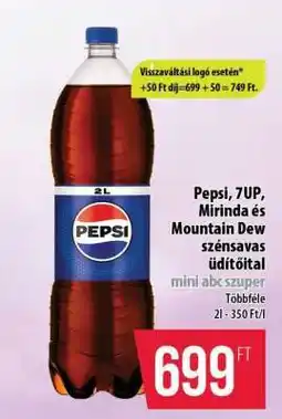 Coop Pepsi, 7UP, Mirinda és Mountain Dew szénsavas üdítőital ajánlat
