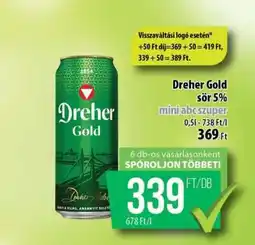 Coop Dreher Gold sör 5% ajánlat
