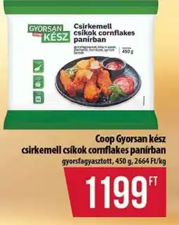 Coop Coop Gyorsan kész csirkemell csíkok cornflakes panírban ajánlat