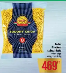 Coop Tallér 8 tojásos száraztészta ajánlat