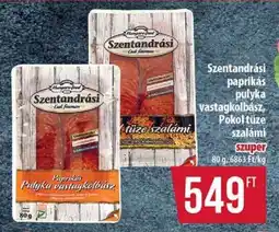 Coop Szentandrási Paprikás pulyka vastagkolbász, Pokol tüze szalámi ajánlat