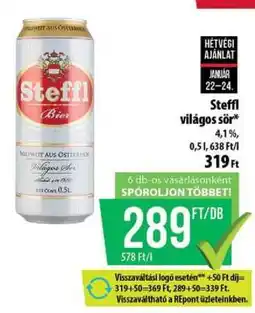 Coop Steffl Világos sör ajánlat