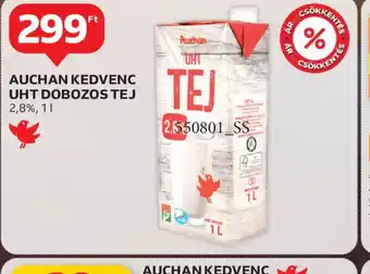AUCHAN KEDVENC UHT DOBOZOS TEJ