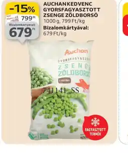 Auchan AUCHAN GYORSFAGYASZTOTT ZSENGE ZÖLDBORS ajánlat