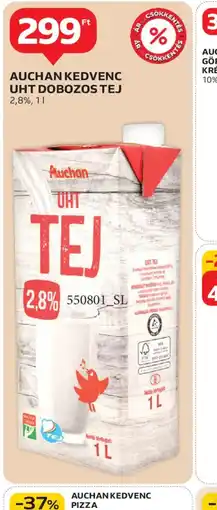 Auchan AUCHAN KEDVENC UHT DOBOZOS TEJ ajánlat